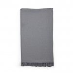 Strandhanddoek 80x180cm van gerecycled katoen met franjes 250 g/m2 kleur grijs Tweede weergave