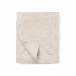 Bedrukte handdoek van katoen en tencel, 90 x 150 cm kleur beige