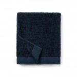 Bedrukte handdoek van katoen en tencel, 90 x 150 cm kleur donkerblauw