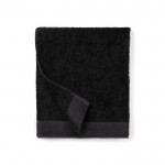 Bedrukte handdoek van katoen en tencel, 90 x 150 cm kleur zwart