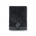Handdoek van katoen en tencel, 70 x 140 cm kleur donkergrijs
