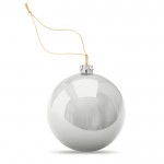 Glanzende kerstbal met plaatje voor full colour bedrukking Ø6cm kleur zilver tweede weergave