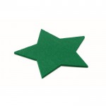 Set van 4 onderzetters in stervorm kleur groen tweede weergave