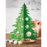 Houten kerstboom met verf en kwast kleur hout luxe hoofdweergave
