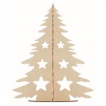 Houten kerstboom met verf en kwast kleur hout derde weergave