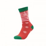 Gepersonaliseerde sokken met kerstmotief kleur rood