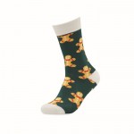 Gepersonaliseerde sokken met kerstmotief kleur geel