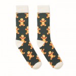 Gepersonaliseerde sokken met kerstmotief kleur geel eerste weergave