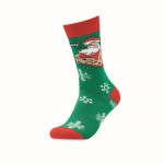Gepersonaliseerde sokken met kerstmotief kleur groen