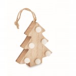 Houten kerstboom bedrukken met LED-verlichting kleur hout