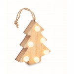 Houten kerstboom bedrukken met LED-verlichting kleur hout tweede weergave