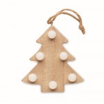 Houten kerstboom bedrukken met LED-verlichting kleur hout derde weergave