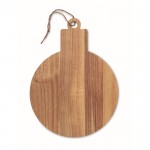 Serveerplank van acaciahout in de vorm van een kerstornament kleur hout vierde weergave