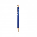 Aluminium pen in matte afwerking en diverse kleuren, blauwe inkt kleur blauw met jouw bedrukking