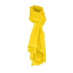 Fijne en zachte sjaal met logo kleur geel