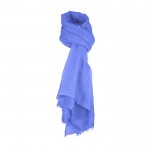 Fijne en zachte sjaal met logo kleur blauw