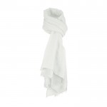 Fijne en zachte sjaal met logo kleur wit