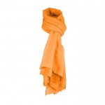 Fijne en zachte sjaal met logo kleur oranje