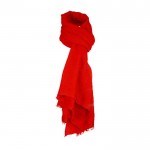 Fijne en zachte sjaal met logo kleur rood