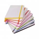 Bedrukt notitieboekje met elastieksluiting kleur geel eerste weergave