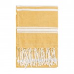 Vrolijk, goedkoop handdoek bedrukken, pareo van katoen en polyester kleur geel