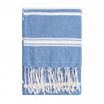 Vrolijk, goedkoop handdoek bedrukken, pareo van katoen en polyester kleur blauw