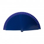 Gelakt hout en polyester ventilator in diverse kleuren 23cm kleur blauw eerste weergave