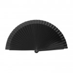 Gelakt hout en polyester ventilator in diverse kleuren 23cm kleur zwart eerste weergave