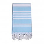 Handdoek pareo in katoen 220 g/m2 kleur blauw vierde weergave