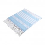 Handdoek pareo in katoen 220 g/m2 kleur blauw zesde weergave