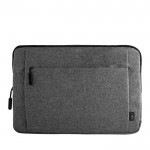 Bedrukte laptophoes van RPET polyester kleur grijs