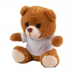 Teddybeer met sweatshirt kleur wit tweede weergave