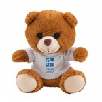 Teddybeer met sweatshirt weergave met jouw bedrukking