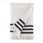 Fairtrade katoenen handdoek 70 x 140 cm en 300 g/m2 kleur wit tweede weergave