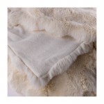 Natuurlijke premium polyester deken met bonteffect 170g/m2 kleur naturel derde weergave