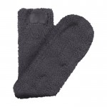 Sokken van pluizige stof en bedrukte toplabel kleur grijs vierde weergave