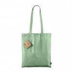 Fairtrade GRS-katoenen tas met lange hengsels 120 g/m2 kleur groen derde weergave