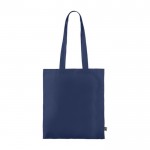 Fairtrade katoenen tas met lange hengsels 180g/m2 kleur blauw derde weergave