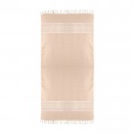 Pareo handdoek van gerecycled katoen met gestreept design 200 g/m2 kleur beige eerste weergave