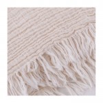 Zachte katoenen deken met muslin 165 g/m2 kleur naturel eerste weergave