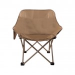 Opvouwbare stoel van polyester met stalen frame en bijpassende hoes kleur bruin eerste weergave