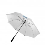 Grote pongee 190T paraplu met automatische opening Ø132 kleur wit met afdrukgebied