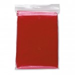 Opvouwbare poncho met opdruk kleur rood