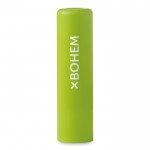Lippenbalsem om te bedrukken kleur limoen groen vierde weergave met logo