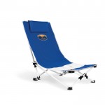 Promotie strandstoel met je logo kleur blauw vierde weergave met logo
