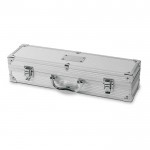 Aluminium koffer met BBQ-accessoires kleur zilver tweede weergave