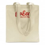 Goedkope tassen met opdruk kleur ivoor vierde weergave met logo