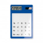Transparante rekenmachines voor reclame kleur blauw tweede weergave