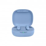 Bluetooth in-ear oordopjes in doosje met logo kleur blauw