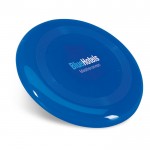 Frisbee met je eigen logo kleur blauw vierde weergave met logo